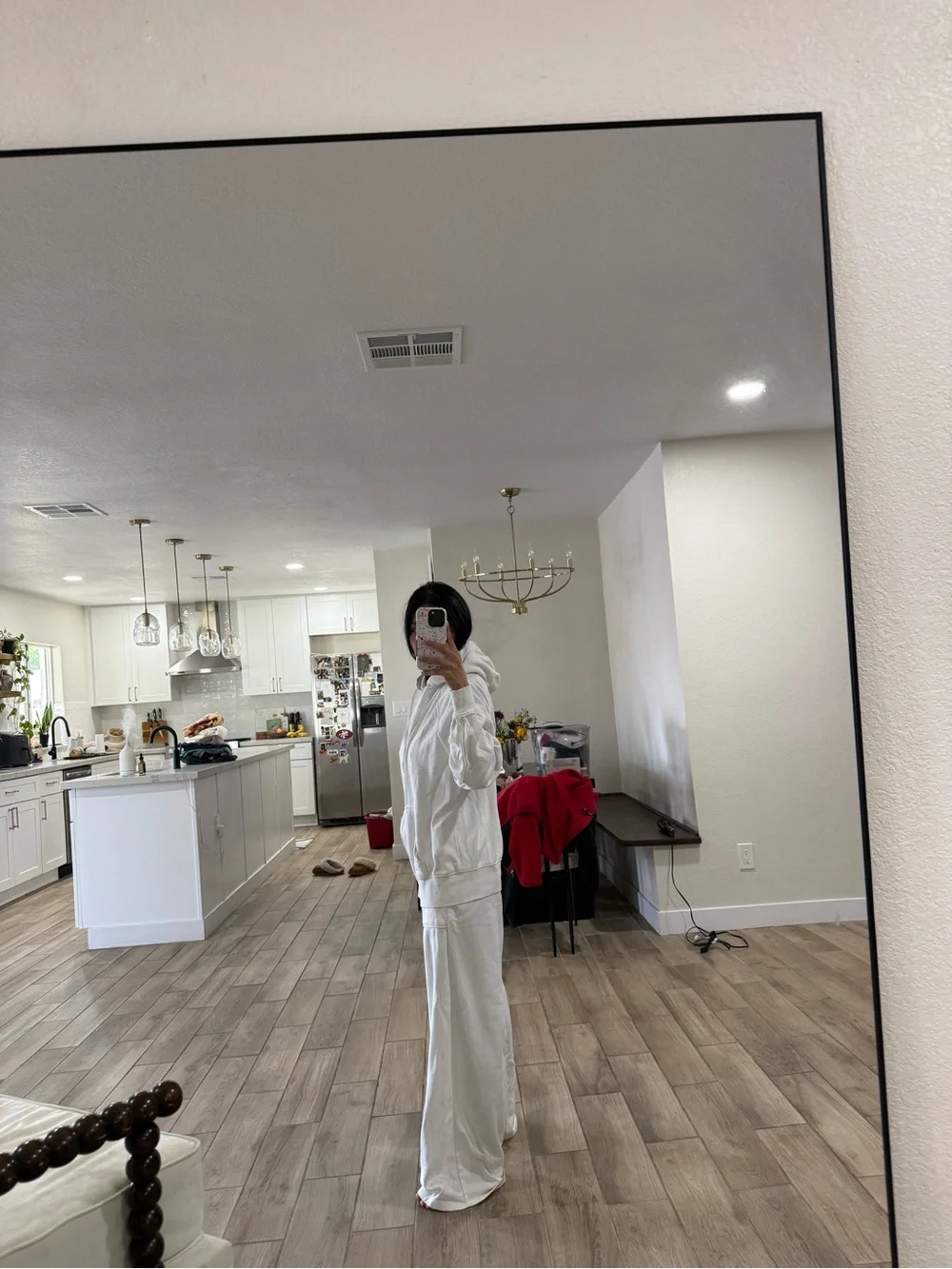 H&M White Hoodie and Wide-Leg Pants Set - Picture 2 of 4